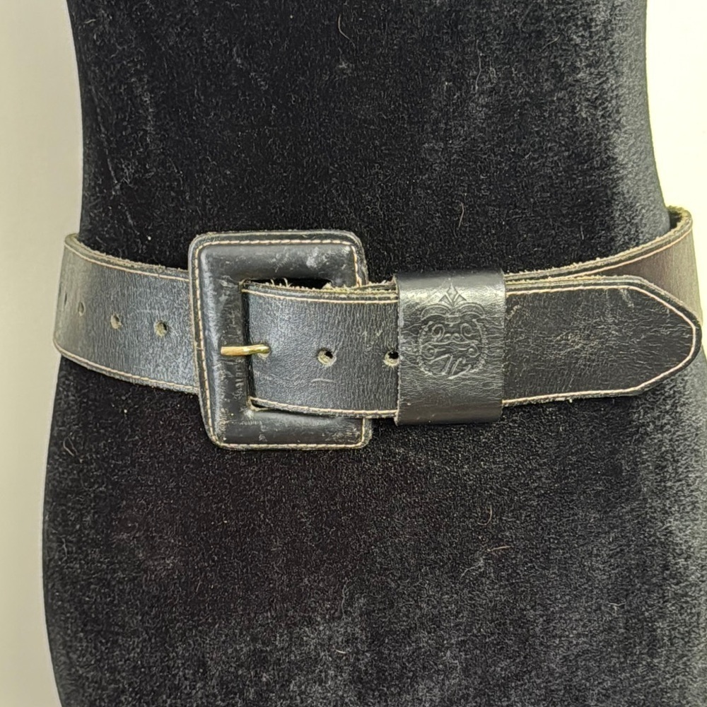 Braemar black leather belt 38 inches in length